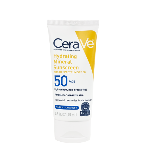 CeraVe Hydrating Mineral Sunscreen SPF 50 Face Lotion