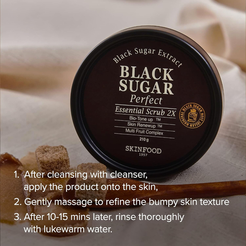 Buy Skinfood Black Sugar Perfect Essential Scrub 2X in Singapore | HushSG